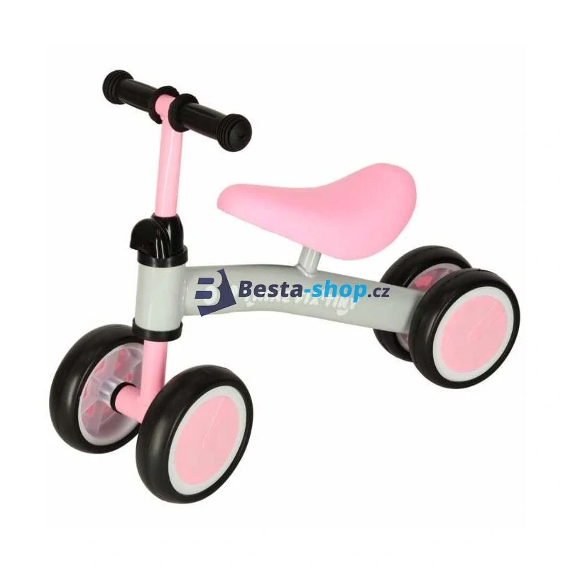 Dětské odrážedlo Trike Fix Tiny růžové – lehké čtyřkolové odrážedlo