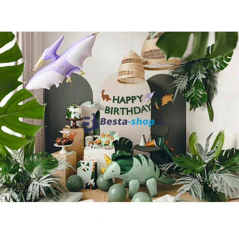 Narozeninový banner “Happy Birthday ” Dinosauři, 3 m