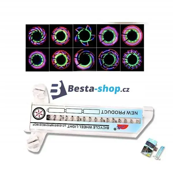 LED světlo na špice kola 32 vzorů LC - D016