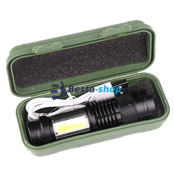 Mini baterka s USB nabíjením - černá