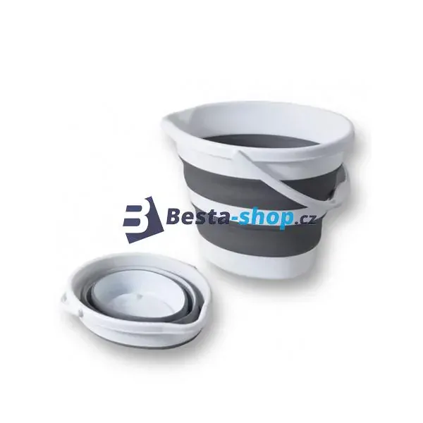 Silikonový oválný skládací kbelík 5l