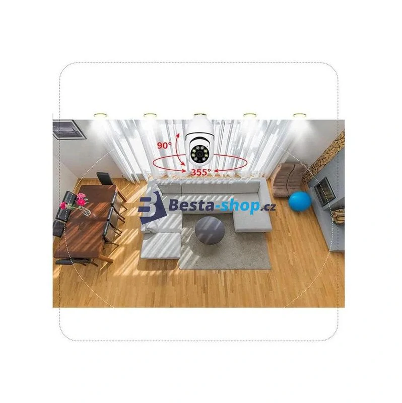 360° domácí LED inteligentní bezpečnostní kamera AB-C247