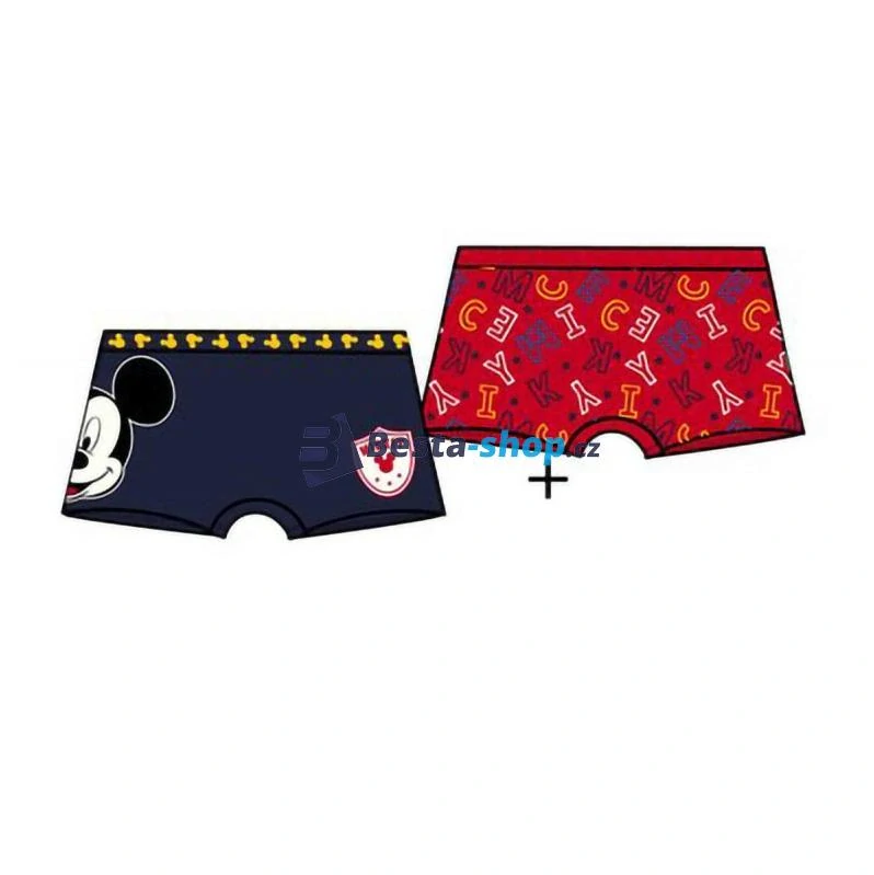 Chlapecké bavlněné spodní prádlo - Mickey 2 ks Boxerky modré, červené