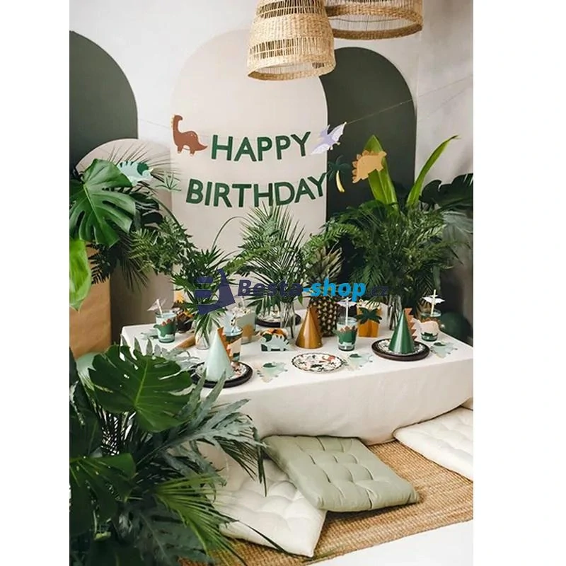 Narozeninový banner “Happy Birthday ” Dinosauři, 3 m