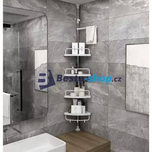 Nastavitelná rohová sprchová polička