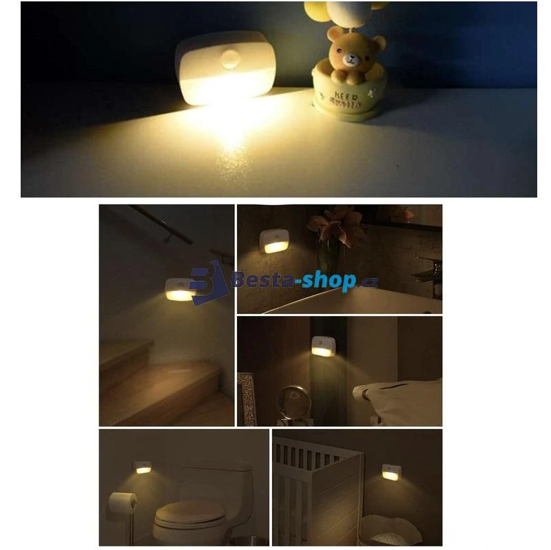 LED noční lampa s pohybovým senzorem