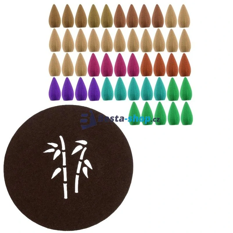 Keramický vodopád s tekoucím dýmem – 55ks vonných kuželů