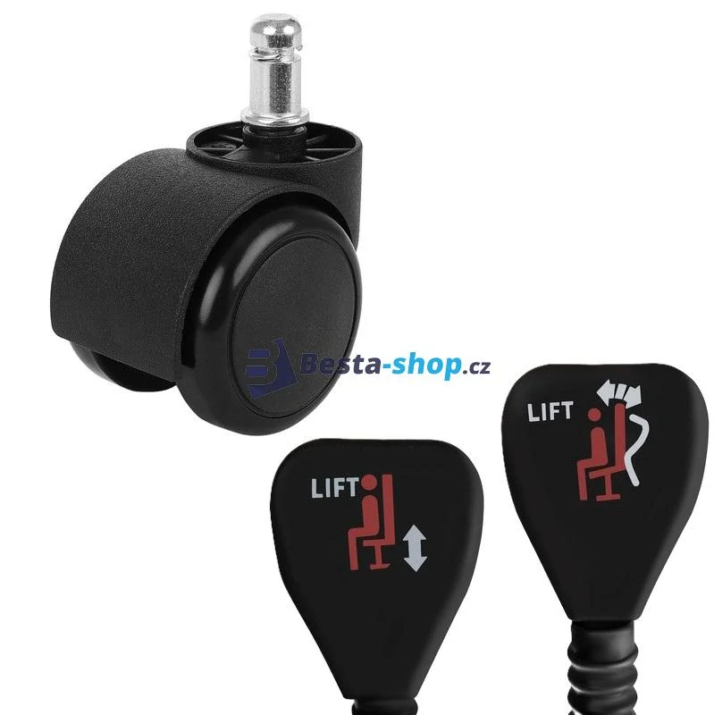 Kancelářská židle s opěrkou na nohy - béžová