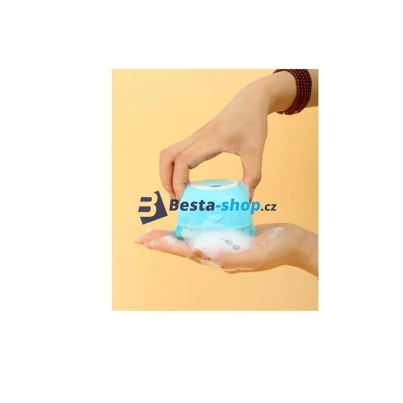 Silikonový kartáč na mytí domácích mazlíčků mátový