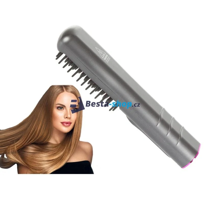 Elektrický bezdrátový kartáč na rovnání vlasů 2v1