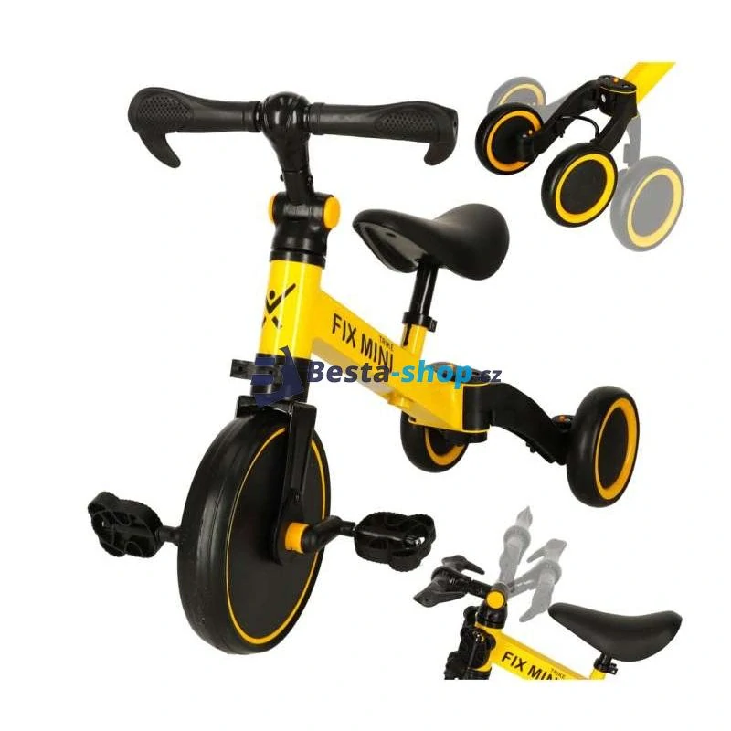 Dětská tříkolka 3v1 Trike Fix Mini žlutá