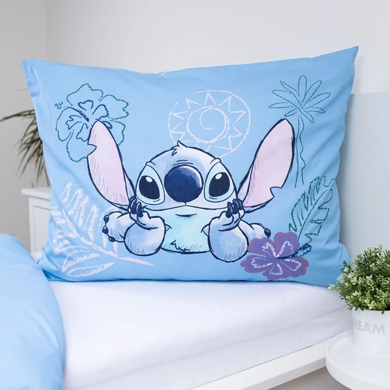 Bavlněné povlečení 140x200 + 70x90 cm - Lilo a Stitch Modré