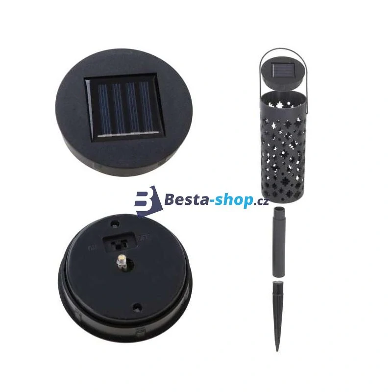 Solární zahradní lampa / lucerna 4ks 40 cm