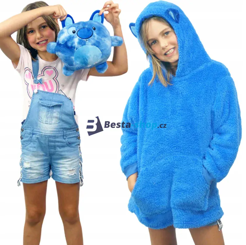 Domácí mazlíček, polštář a mikina s kapucí 3v1