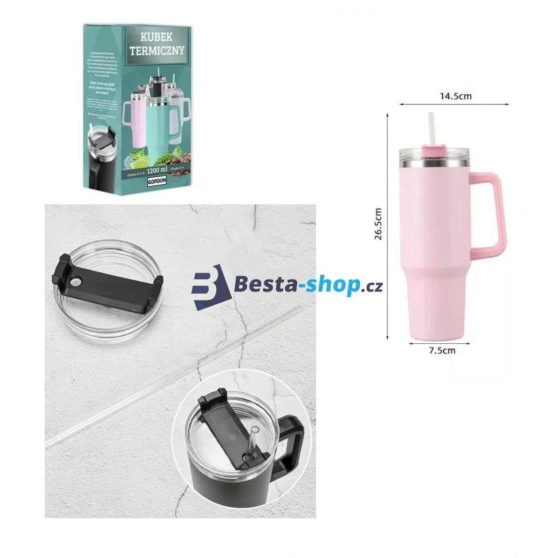 Termohrnek 1200ml s brčkem