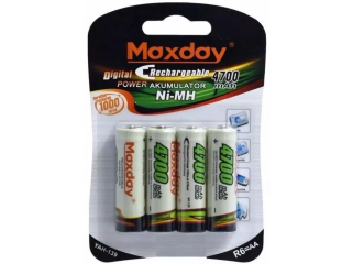 4 nabíjecí baterie MAXDAY AA Ni-MH 4700 mAh
