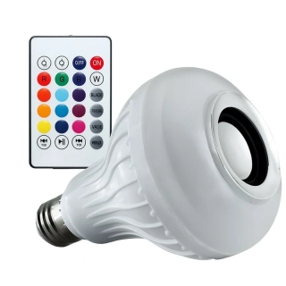 LED RGB barevná žárovka s Bluetooth reproduktorem