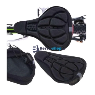 Gelový potah na sedlo kola 3D 28cm černé