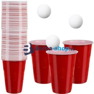 Sada 50 šálků na pivní hru Beer pong (pivní ping-ponk) Ruhhy 21232