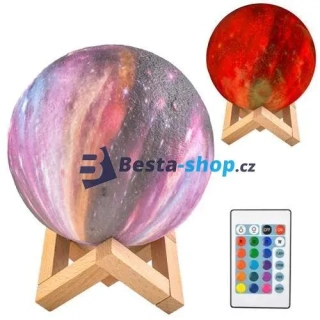 Noční měsíční lampa 15cm, 16 barev