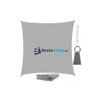 Ochranná plachta proti slunci 3,6 x 3,6 m šedá