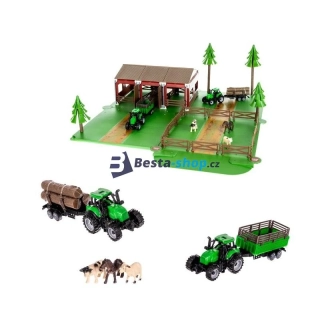 Farma se zvířaty + 2 traktory 62 cm