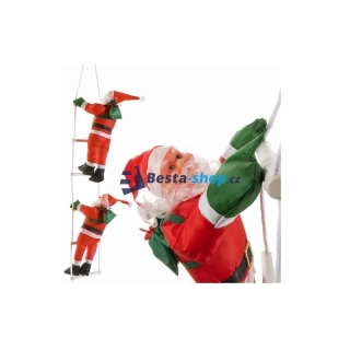 Šplhající Santa Claus po žebříku
