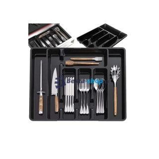 Organizér do kuchyňské zásuvky - plastová vložka 27,5 - 44,5 x 36,5cm