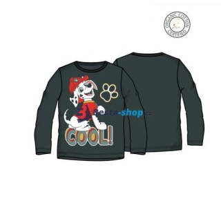 Dětské BIO bavlněné tričko s dlouhým rukávem – Tlapková Patrola, zelené