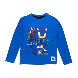 Chlapecké tričko Ježek Sonic – dlouhý rukáv, modré