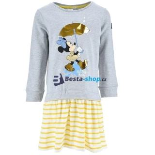Dívčí mikinové šaty Minnie Mouse - šedé