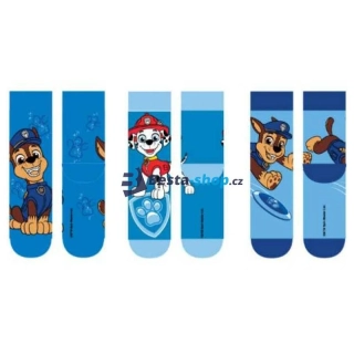 Ponožky dětské Paw Patrol modré - sada 3 páry