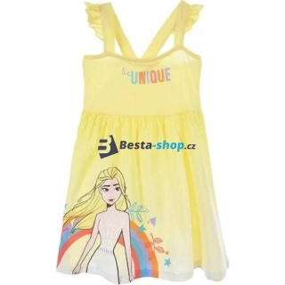 Dívčí bavlněné letní šaty Ledové království Elsa - žluté