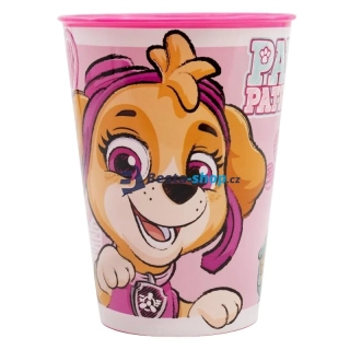 Plastový kelímek - Tlapková patrola 260ml růžový