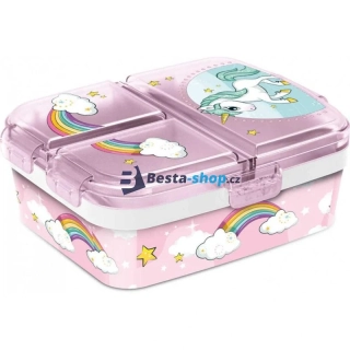 Plastový box na svačinu Unicorn 4 komory