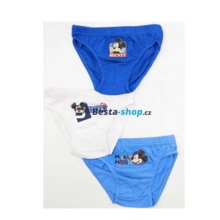 Chlapecké bavlněné spodní prádlo - Mickey Mouse mix modré a bílé 3 ks