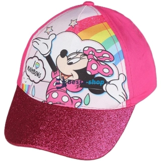 Dívčí kšiltovka Minnie Rainbow - tmavě růžová