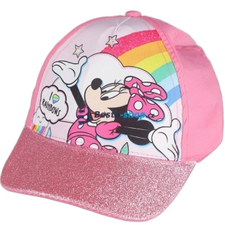 Dívčí kšiltovka Minnie Rainbow - světle růžová