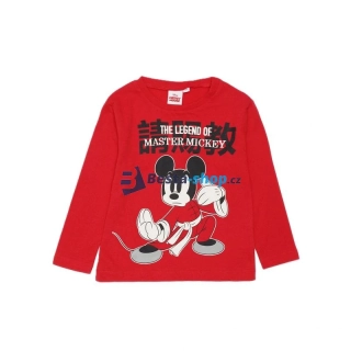 Chlapecké tričko s dlouhým rukávem mistr Mickey červené