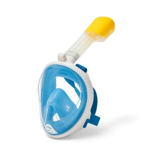 Celoobličejová maska na šnorchlování modrá S/M