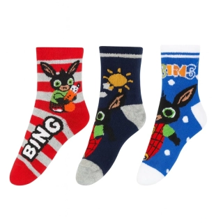 Dětské ponožky s Králíkem Bing mix červené – sada 3 párů 