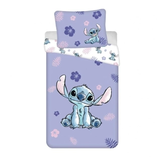 Bavlněné povlečení 140x200 + 70x90 cm - Lilo a Stitch Fialové