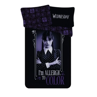 Bavlněné povlečení 140x200 + 70x90 cm - Wednesday Addams