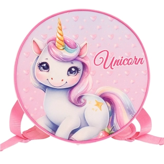 Dětský batůžek s potiskem jednorožce – růžový batoh Unicorn 23×7 cm