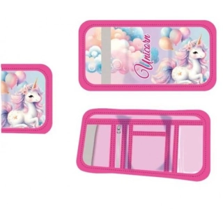 Dětská peněženka Unicorn – růžová 13,5 x 9 cm